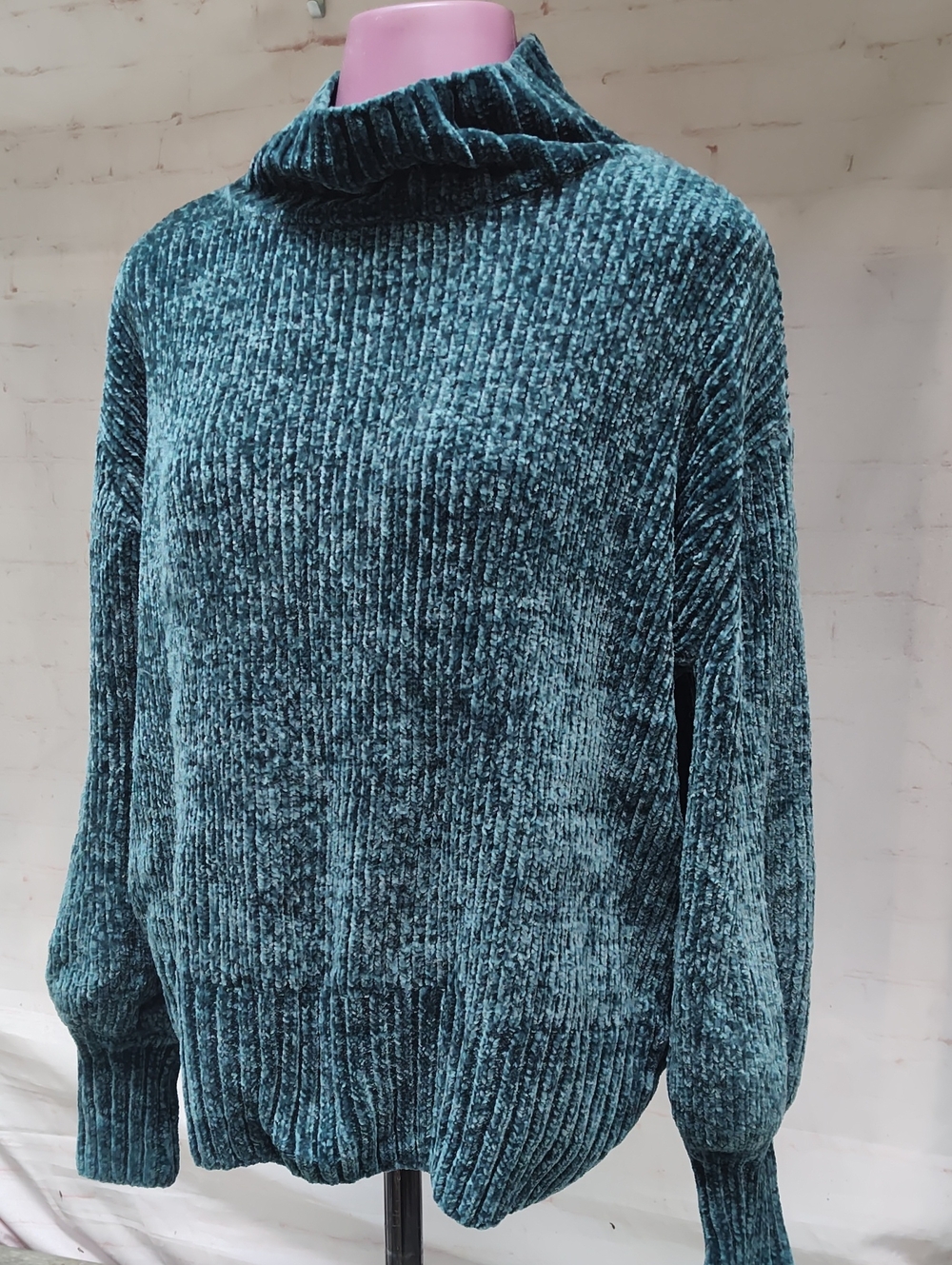 Cynthia Rowley Soft Chenille Blue Sweater, Medium